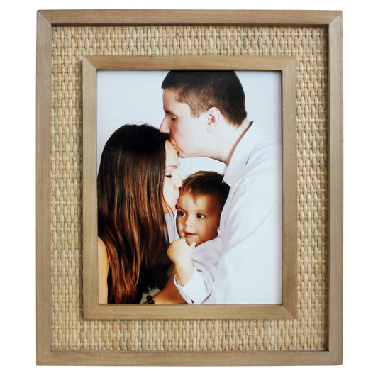 CVHOMEDECO. 8x10 Picture Frame Made of Solid Wood High Definition Glass Rustic Farmhouses Design Photo Frame for Tabletop Display and Wall Mounting