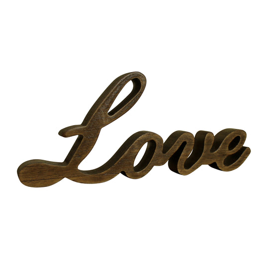 CVHOMEDECO. Wood Love Words Sign Free Standing Letters Sign Tabletop/Shelf/Home Wall/Office Decoration Art