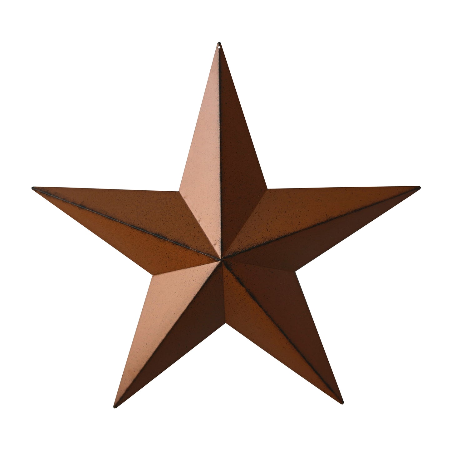 CVHOMEDECO. Country Rustic Antique Vintage Gifts Rusty/Black Metal Barn Star Wall/Door Decor, 18 Inch, Set of 2.