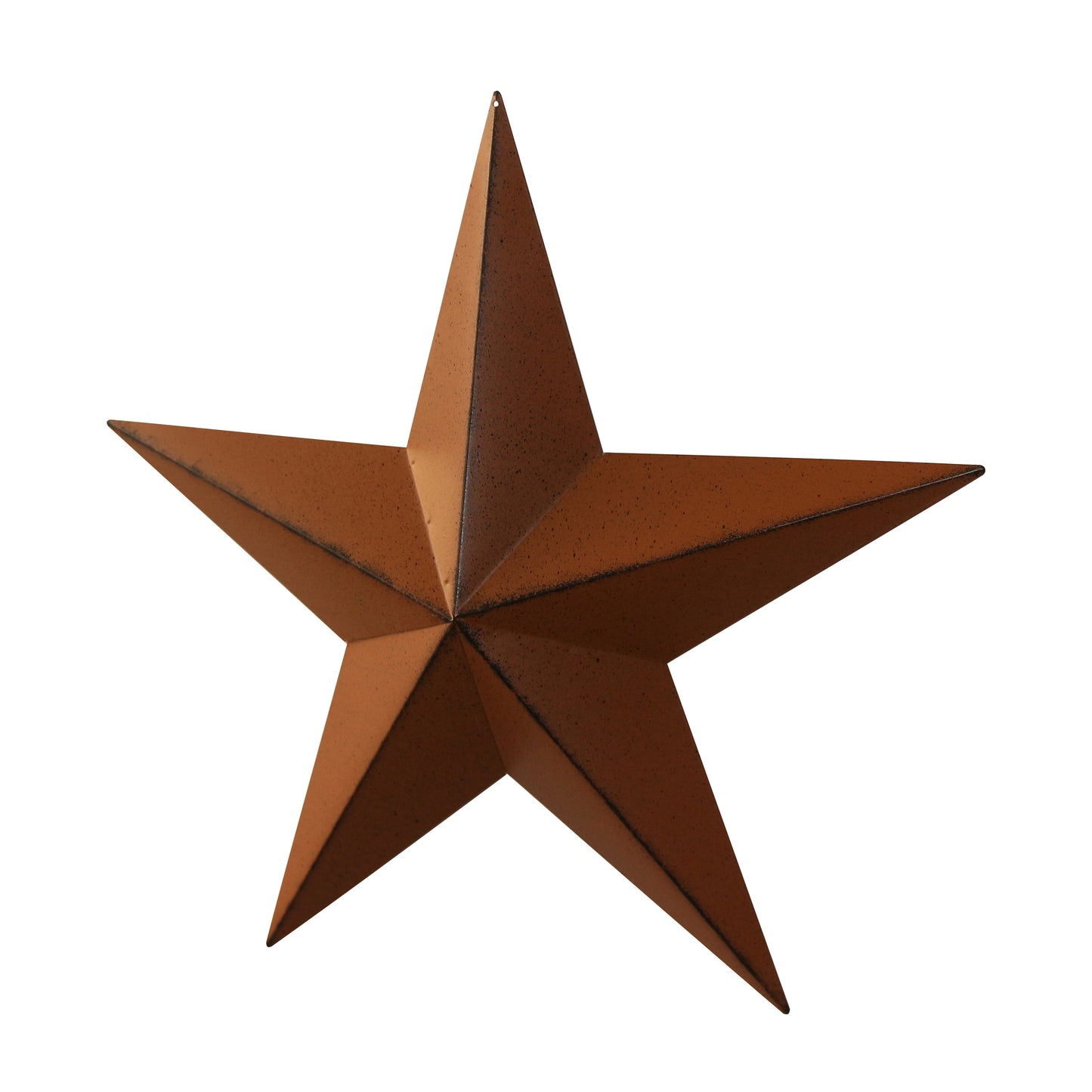 CVHOMEDECO. Country Rustic Antique Vintage Gifts Rusty/Black Metal Barn Star Wall/Door Decor, 18 Inch, Set of 2.