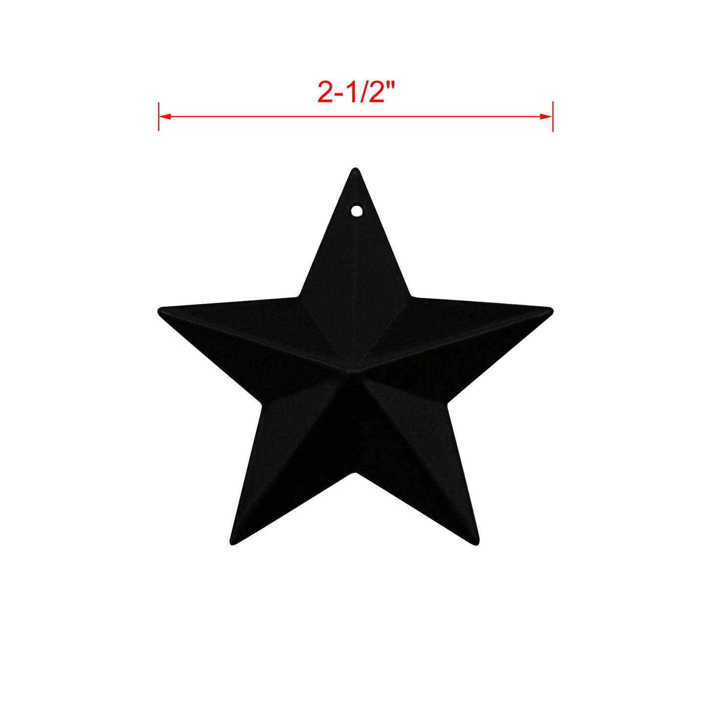 CVHOMEDECO. Country Rustic Primitive Vintage Gifts Black Small Metal Barn Star Wall/Door Decor, 2.5 Inch, Set of 12.