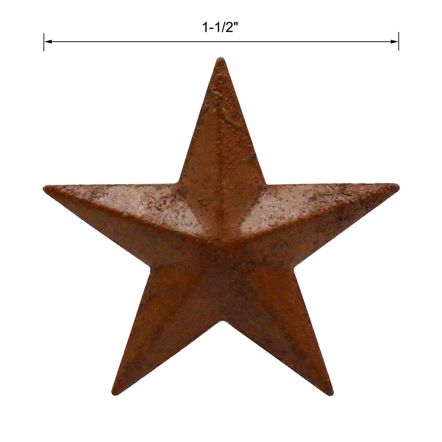 CVHOMEDECO. Primitives Rustic Country Décor. Rusty Mini Metal Barn Star Home Decorative Accents, 1.5 Inch, Set of 52