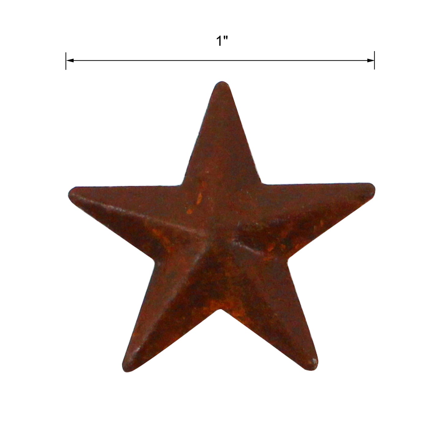 CVHOMEDECO. Primitives Rustic Country Décor. Rusty Mini Metal Barn Star Home Decorative Accents, 1 Inch, Set of 52