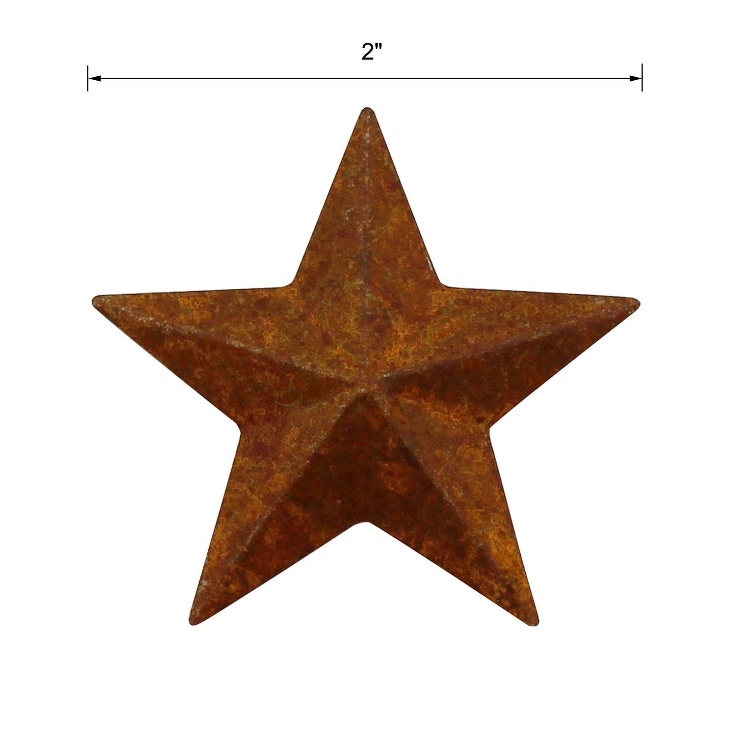 CVHOMEDECO. Primitives Rustic Country Décor. Rusty Small Metal Barn Star Home Decorative Accents, 2 Inch, Set of 24