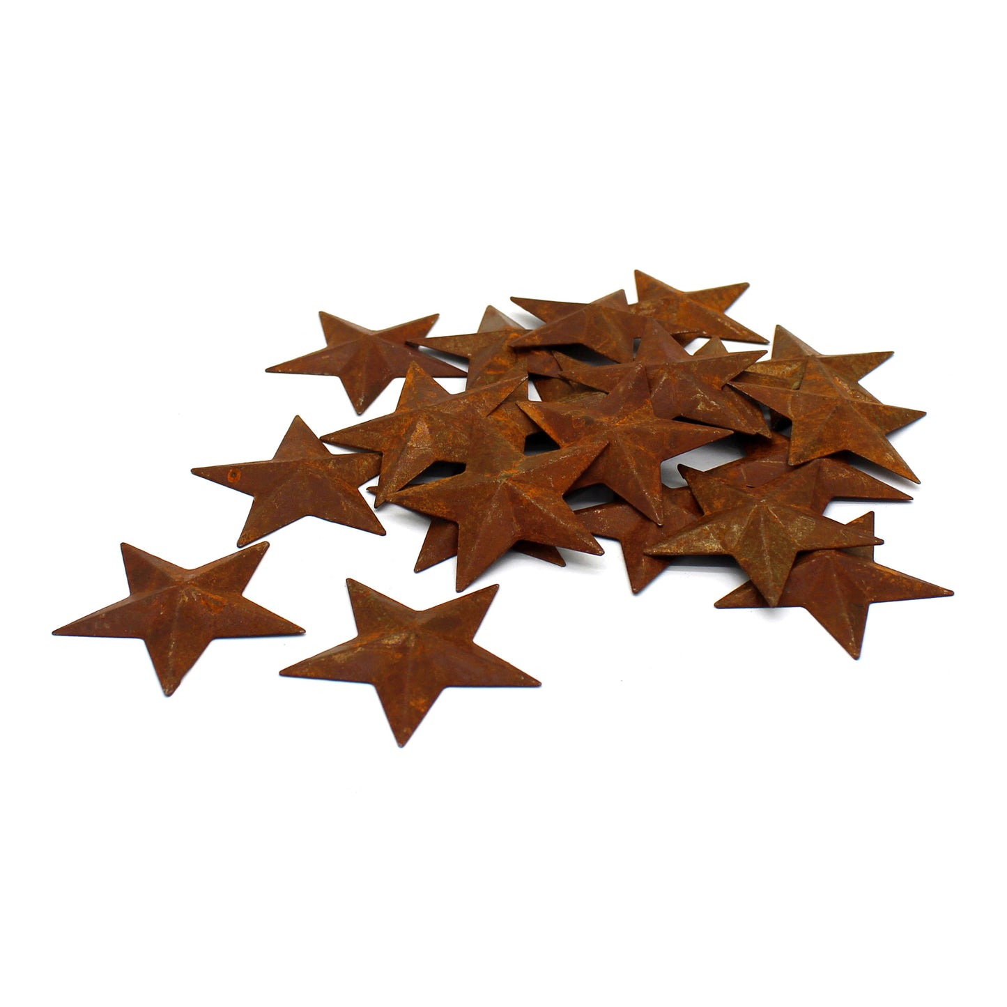 CVHOMEDECO. Primitives Rustic Country Décor. Rusty Small Metal Barn Star Home Decorative Accents, 2 Inch, Set of 24