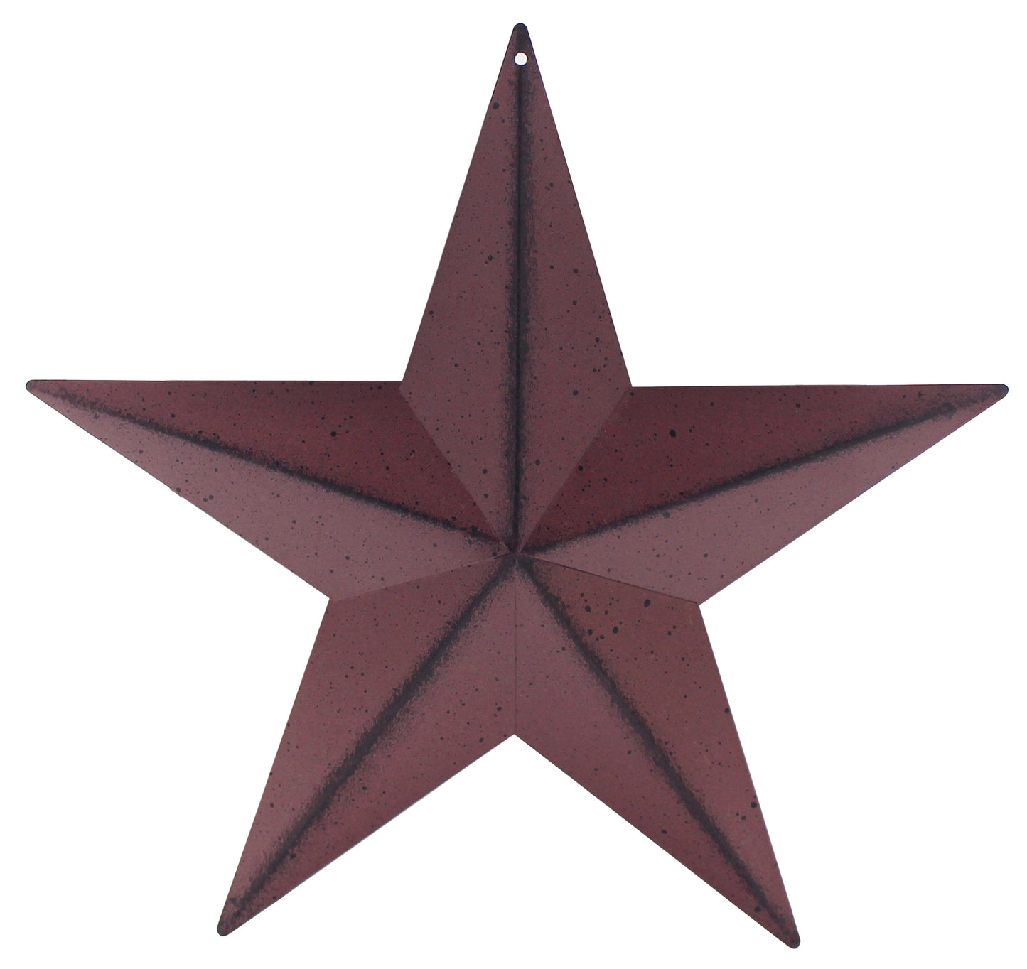 CVHOMEDECO. Primitives Rustic Antique Vintage Gifts Metal Barn Star Wall/Door Decor, 12/8/5.5 Inch, 3 PCS/SET.