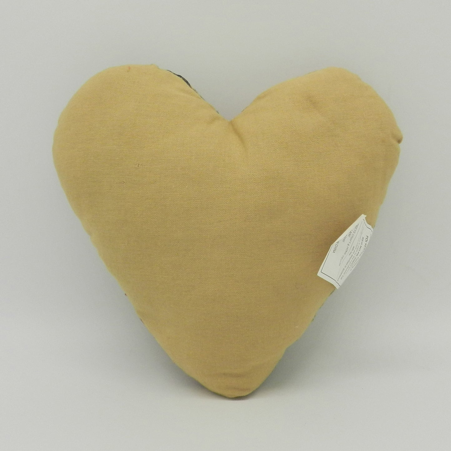 CVHOMEDECO. Primitives Heart Shape Fell In Love Embroidered Throw Pillow with Twig Leaves Decorative Accent. 10 x 10 Inch