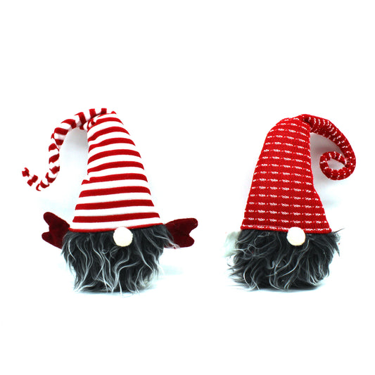 CVHOMEDECO. Hanging Swedish Gnome Plush Figurines Swedish Tomte for Home Décor, Winter Ornaments, Christmas and Holiday Party Decorations, 14 Inches, 2 Assorted