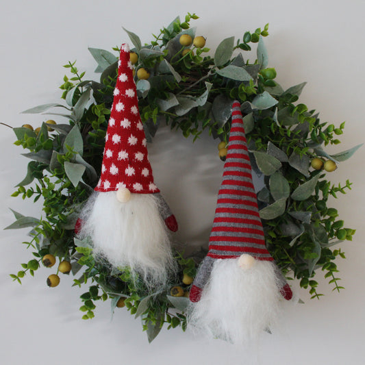 CVHOMEDECO. Hanging Swedish Gnome Plush Figurines Swedish Tomte for Home Décor, Winter Ornaments, Christmas and Festival Party Decorations, 10 Inches, 2 Assorted