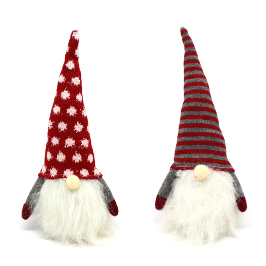 CVHOMEDECO. Hanging Swedish Gnome Plush Figurines Swedish Tomte for Home Décor, Winter Ornaments, Christmas and Festival Party Decorations, 10 Inches, 2 Assorted