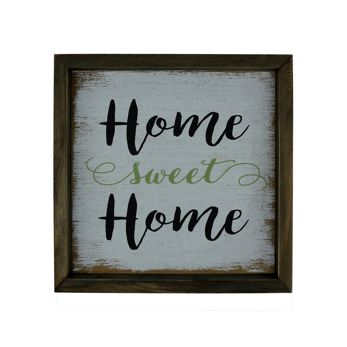 CVHOMEDECO. Primitives Distressed "Home sweet Home" Shadow Box Frame Wall Mounted Hanging Decor Art, 9.75 x 9.75 Inch